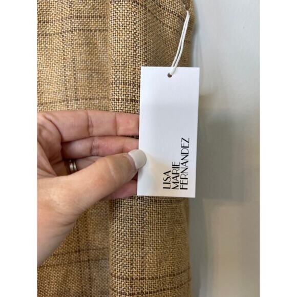 NWT Lisa Marie Fernandez The Scallop Shift Dress Natural Basketweave Linen - Picture 4 of 8